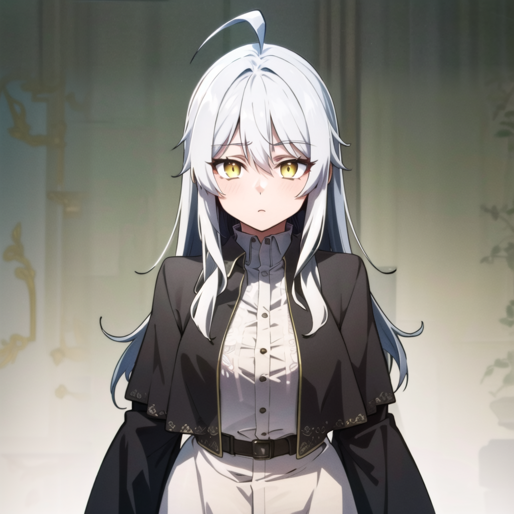 00004-599125233-(masterpiece, best quality), intricate details,long hair, solo ,cloak, , 1girl , CielLion, white hair,ahoge, yellow eyes, (( fac.png